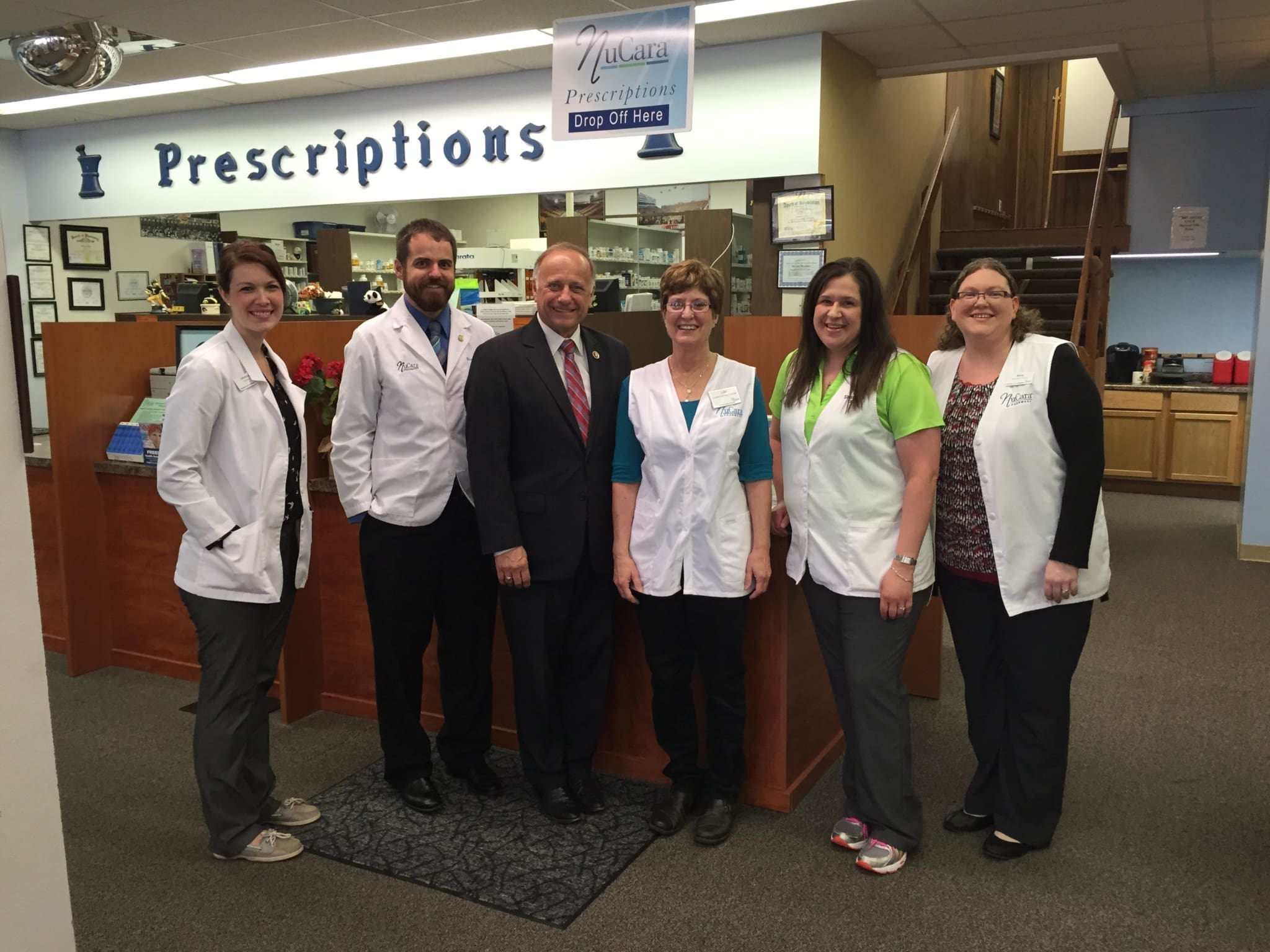 Rep. Steve King (R-IA) participated in an NACDS RxIMPACT pharmacy tour at a Nucura Pharmacy in Nevada, Iowa today.