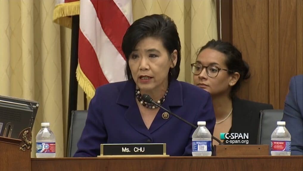 Rep. Judy Chu (D-CA) asked Drug Enforcement Administration witnesses about how the agency’s policies are affecting patient access to medications at a House Crime, Terrorism, Homeland Security and Investigations Subcommittee hearing on Tuesday. Photo: C-Span