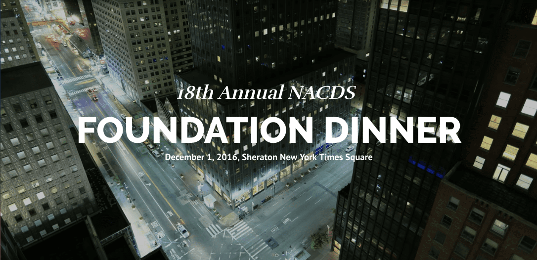 NACDS Foundation Dinner, which happens this week in New York City--Thursday, December 1