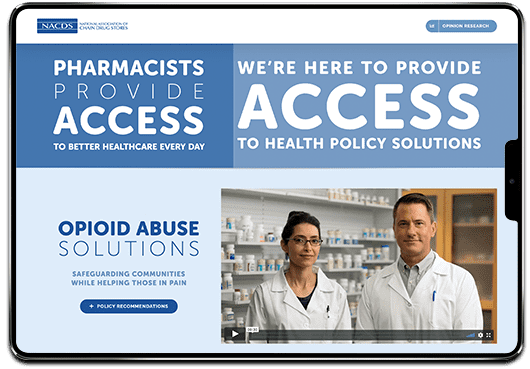 Image of the pharmacy issues website by NACDS